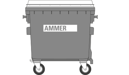 Umleerbehälter auf Rollen